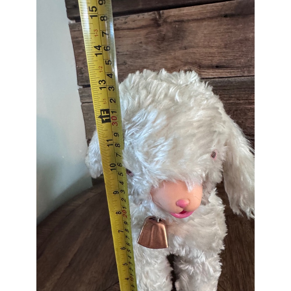 Vintage 1950s Gund J Swedlin Rubber Face Lamb Plush Sheep White Kitsch Tagged - Picture 7 of 11